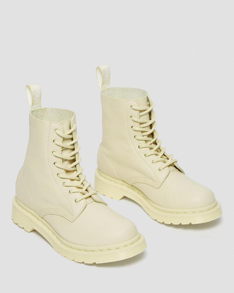 Dr Martens 1460 Pascal Mono Snørestøvler Dame Hvide | DK 188UZG